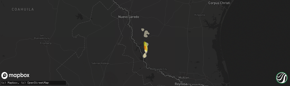 Hail map in Zapata, TX on April 17, 2017