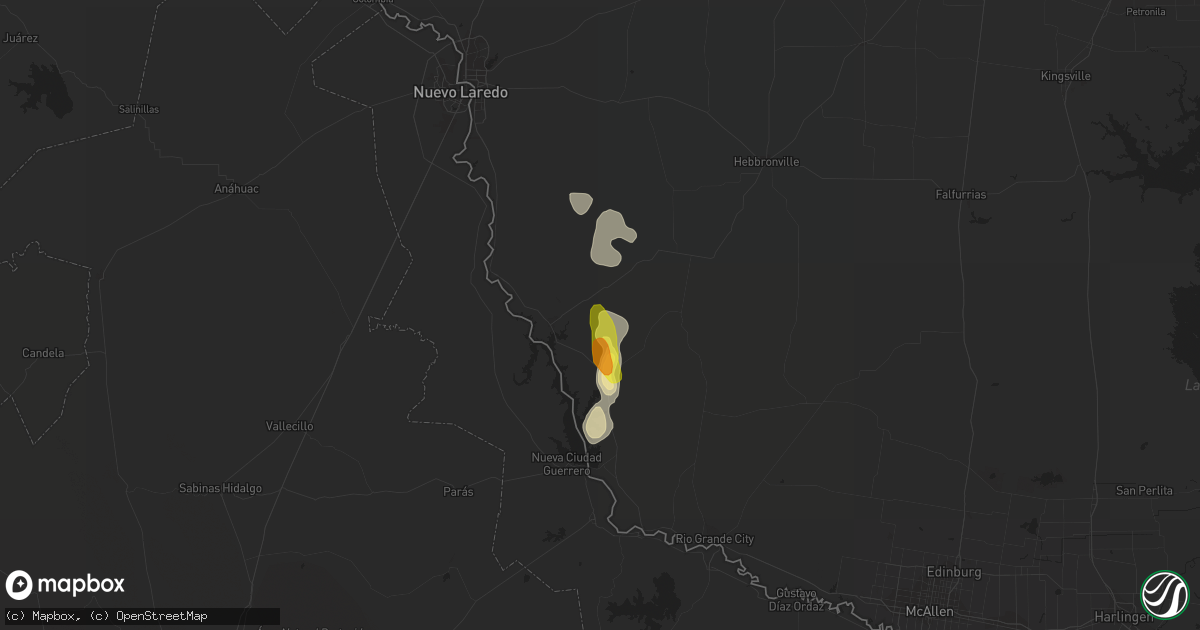 Hail map in Zapata, TX on April 17, 2017
