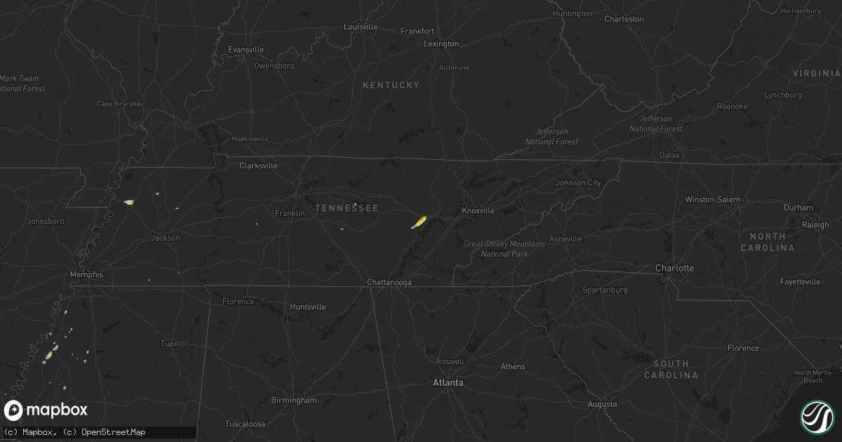 Hail map on April 17, 2017