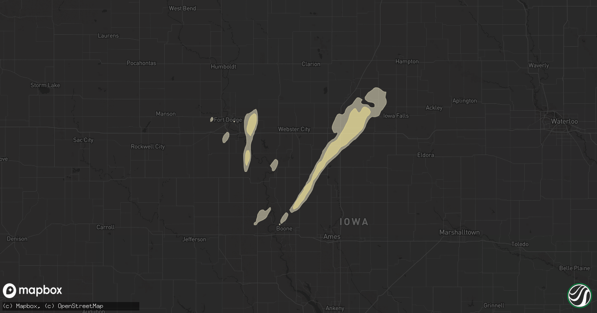 Hail map in Lehigh, IA on April 17, 2018