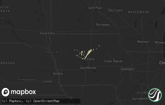 Hail map preview on 04-17-2018