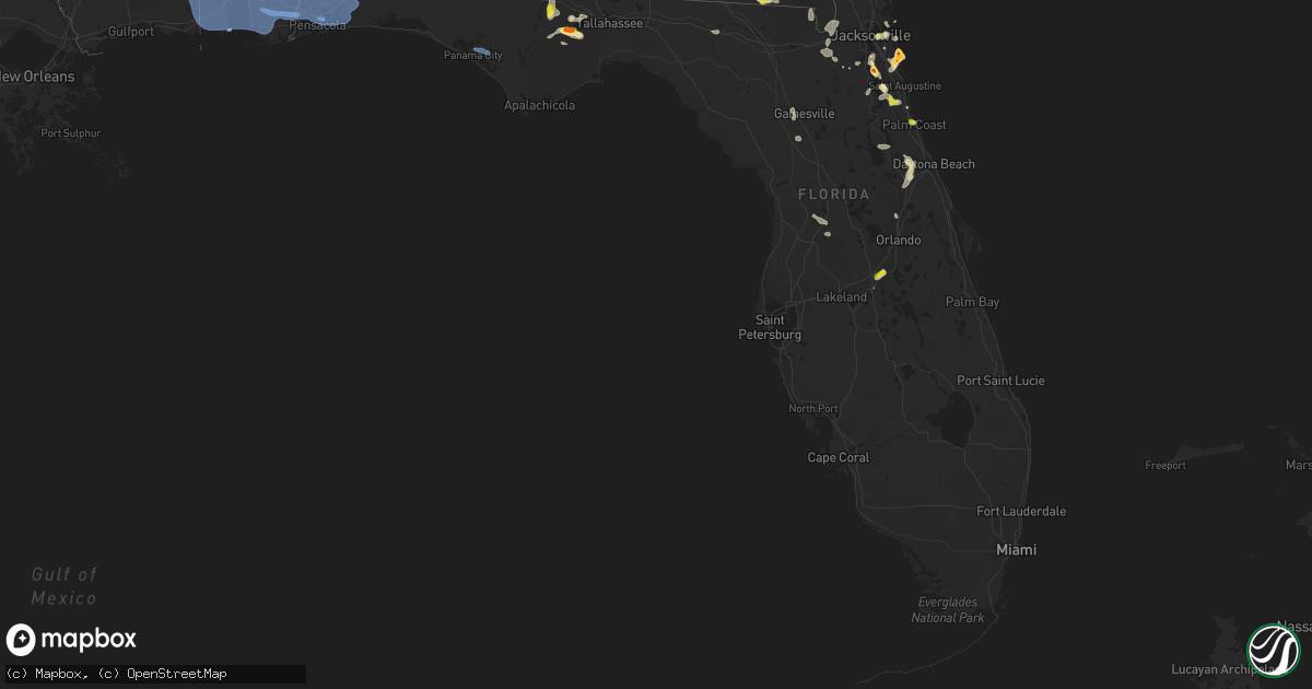 Hail map in Florida on April 17, 2022
