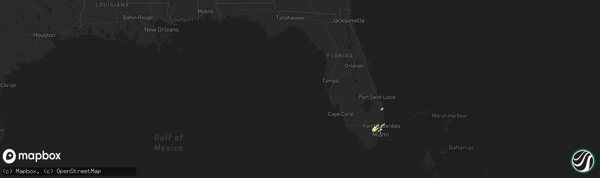 Hail map in Florida on April 17, 2023