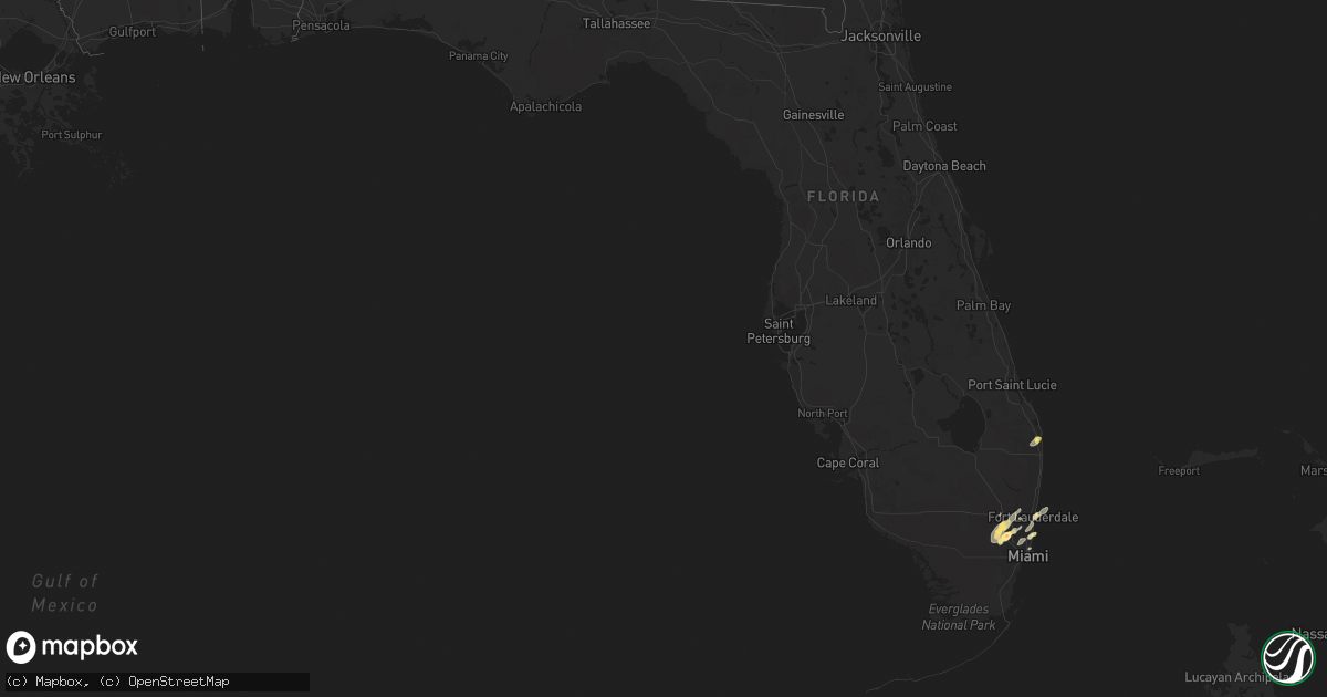 Hail map in Florida on April 17, 2023