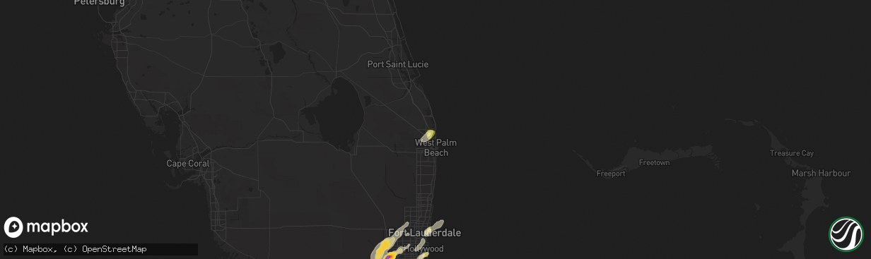 Hail map in North Palm Beach, FL on April 17, 2023