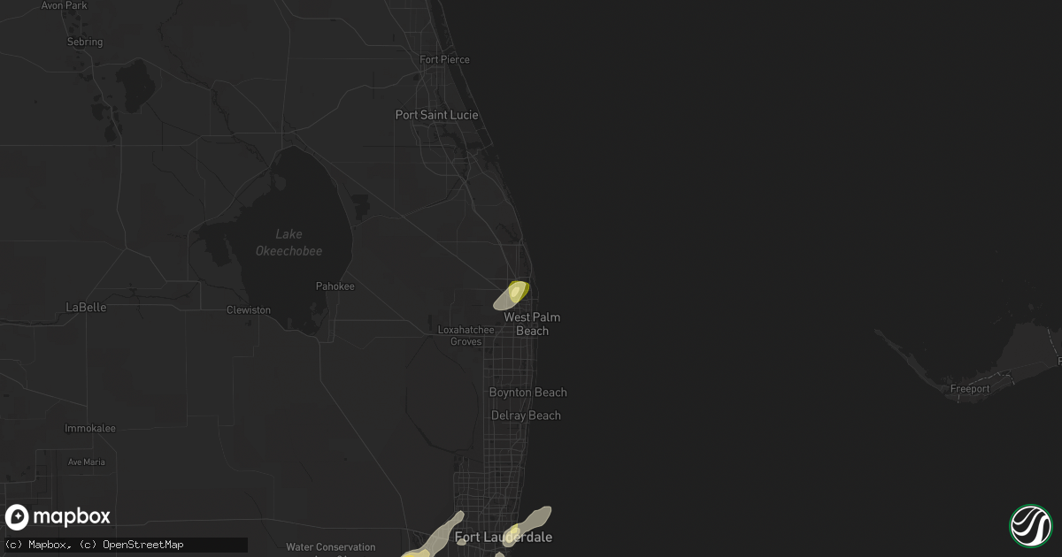 Hail map in North Palm Beach, FL on April 17, 2023