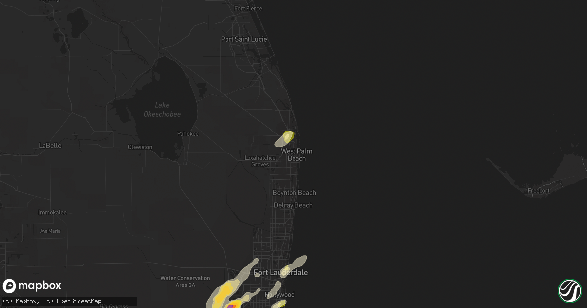 Hail map in West Palm Beach, FL on April 17, 2023