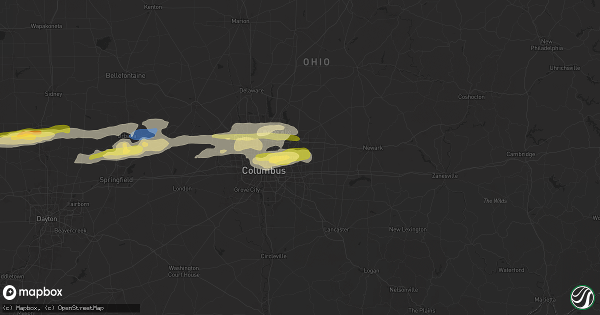 Hail map in Blacklick, OH on April 17, 2024