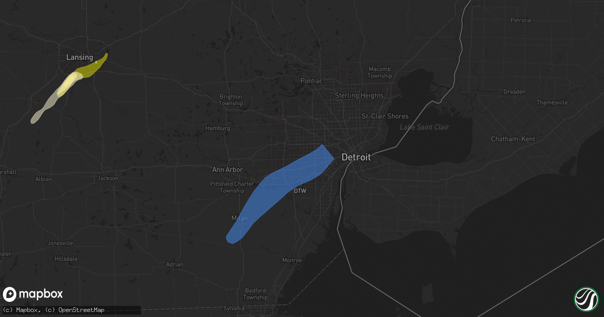 Hail map in Garden City, MI on April 17, 2024