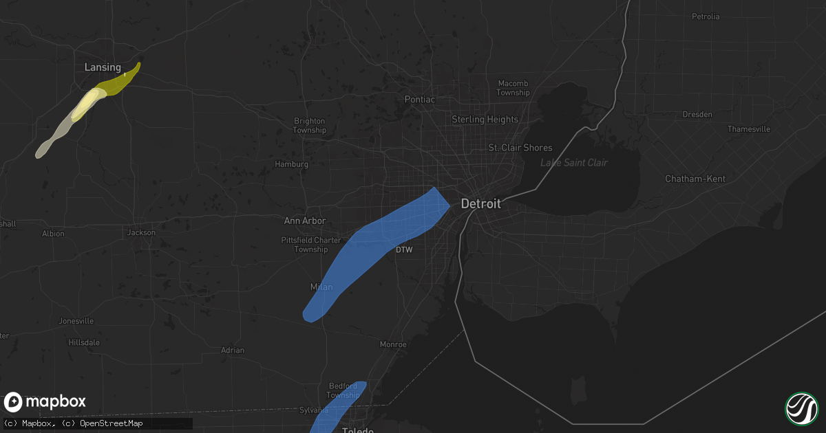 Hail map in Inkster, MI on April 17, 2024