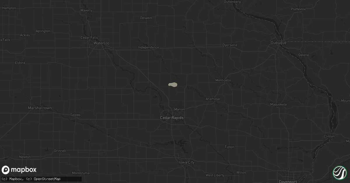 Hail map in Alburnett, IA on April 17, 2025