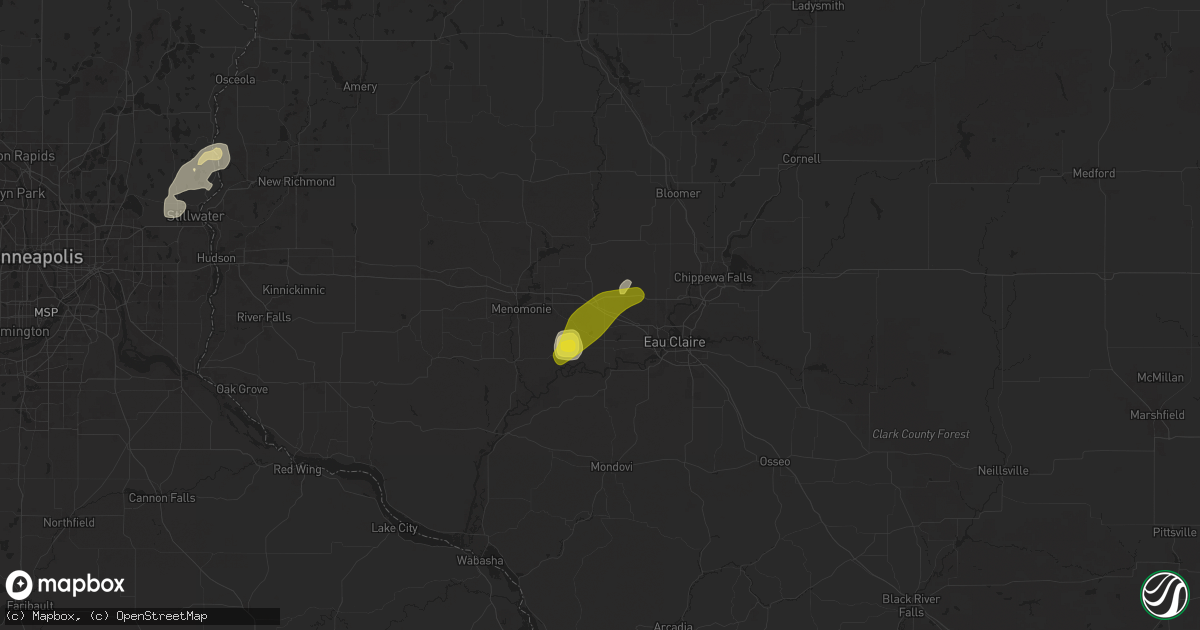 Hail map in Elk Mound, WI on April 17, 2025