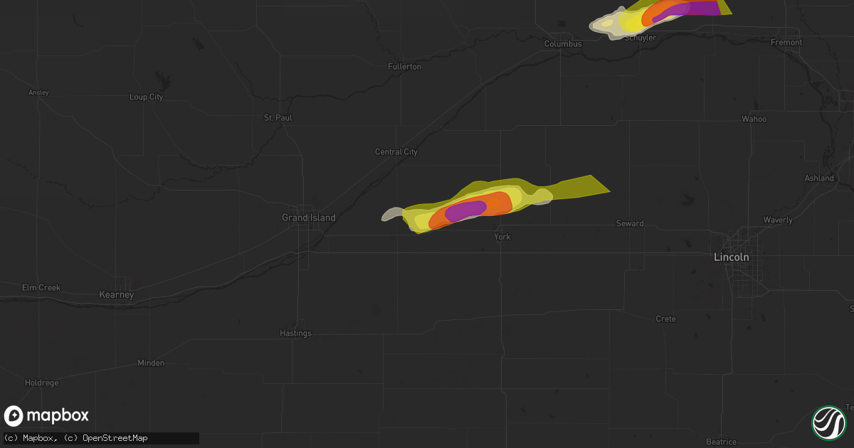 Hail map in Hampton, NE on April 17, 2025