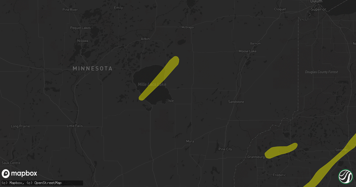 Hail map in Isle, MN on April 17, 2025