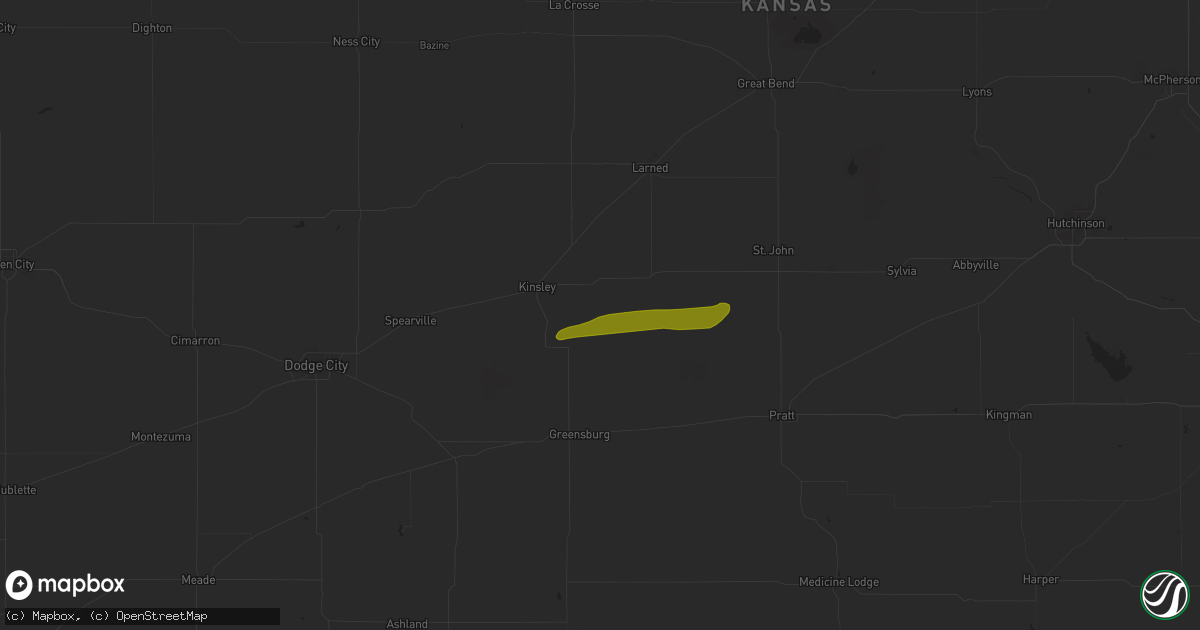 Hail map in Lewis, KS on April 17, 2025