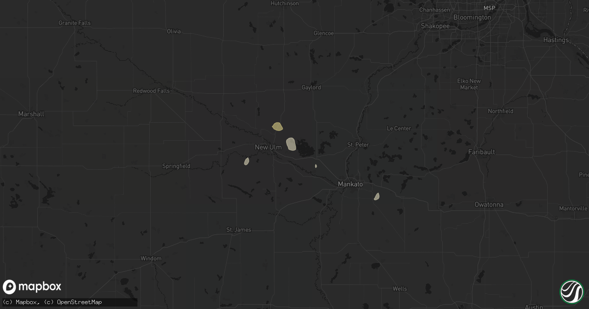 Hail map in Courtland, MN on April 17, 2026