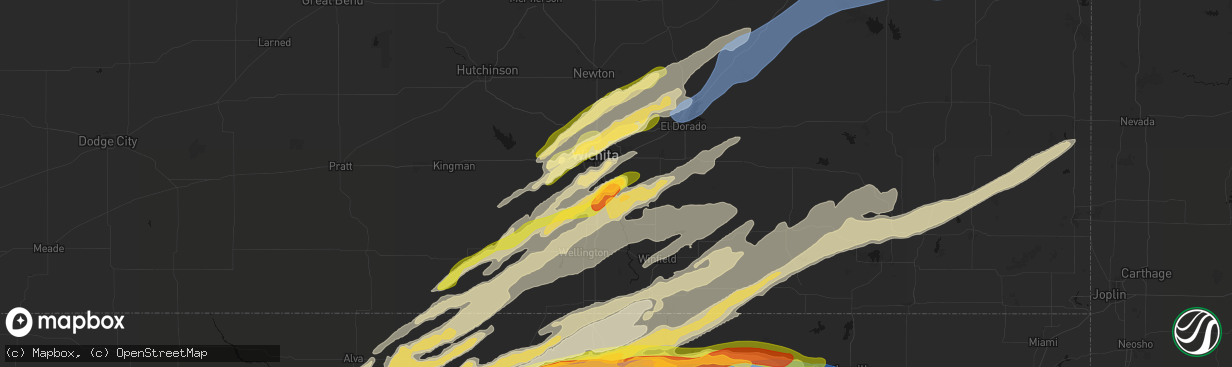 Hail map in Derby, KS on April 17, 2026
