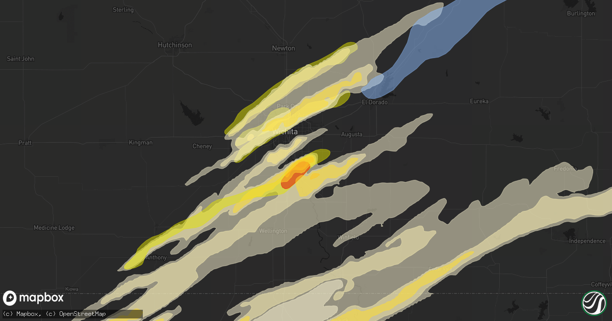 Hail map in Derby, KS on April 17, 2026