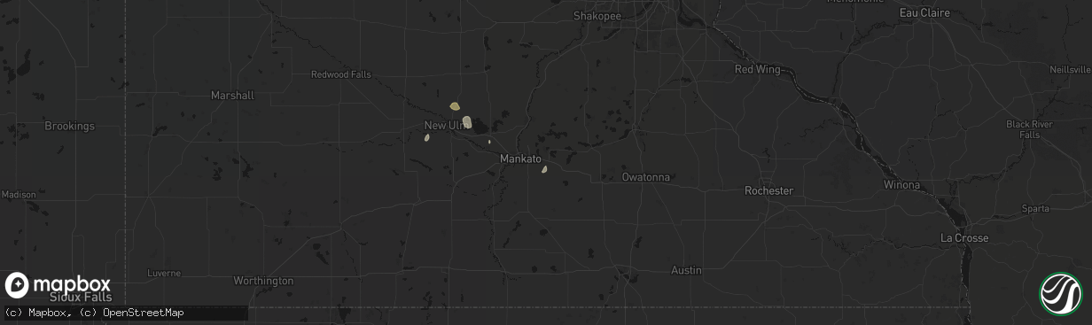 Hail map in Eagle Lake, MN on April 17, 2026