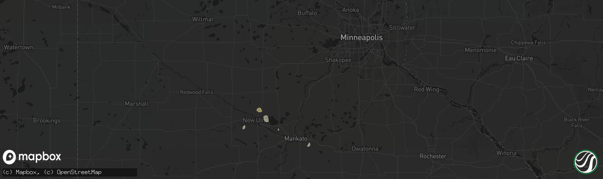 Hail map in Henderson, MN on April 17, 2026