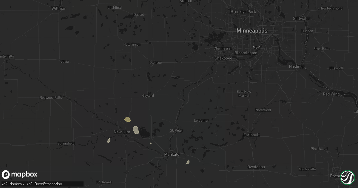 Hail map in Henderson, MN on April 17, 2026
