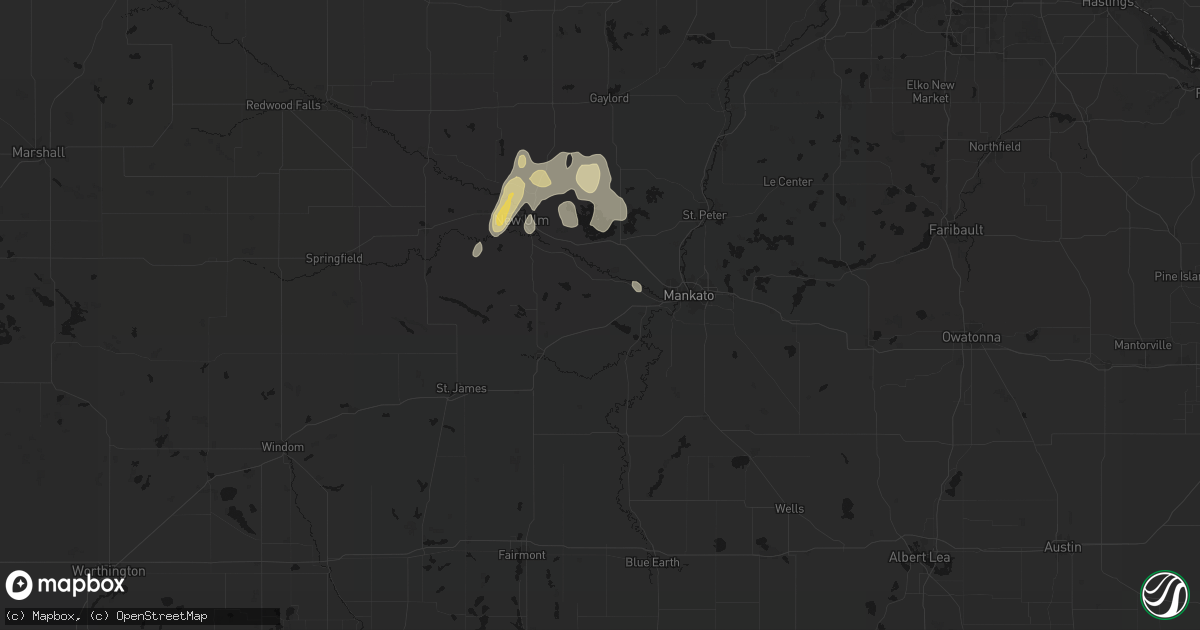 Hail map in Lake Crystal, MN on April 17, 2026