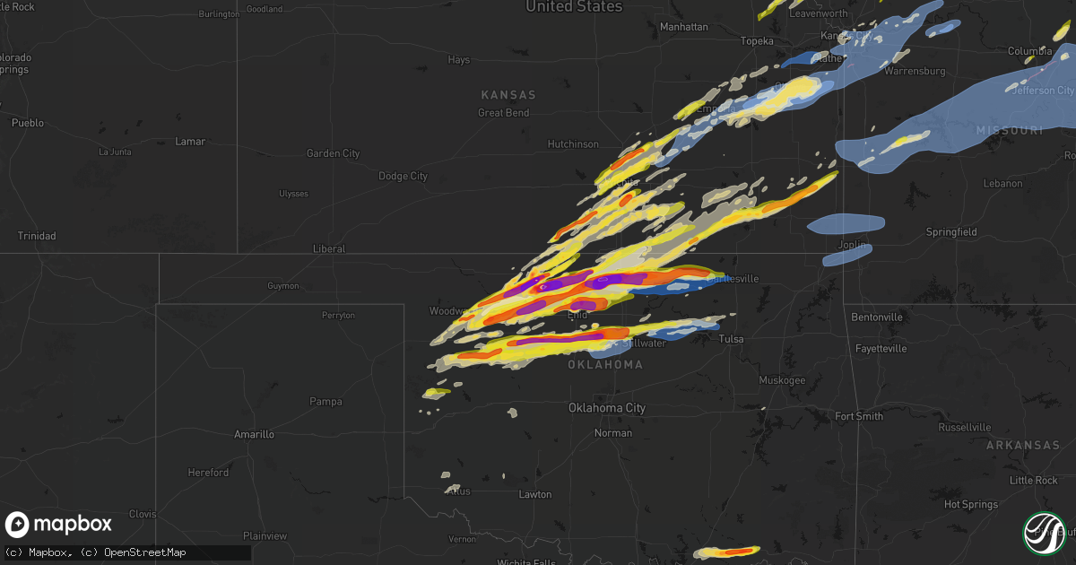 Hail map on April 17, 2026