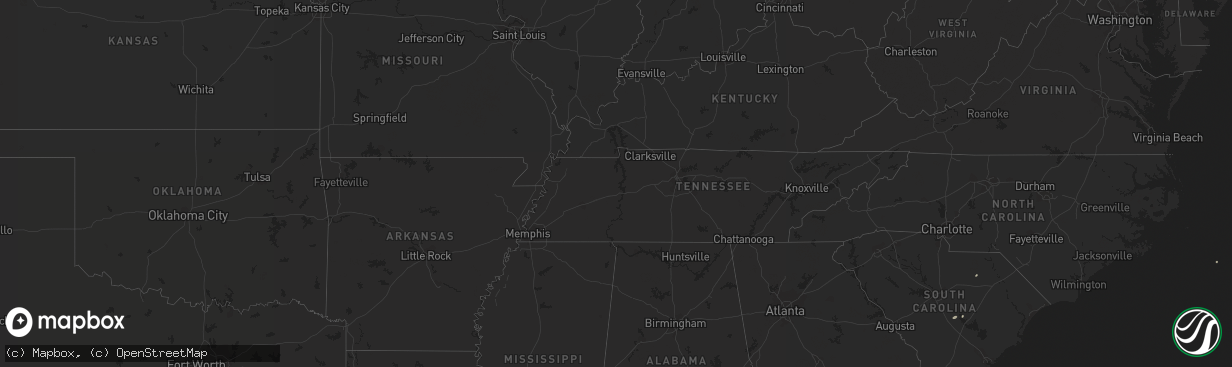 Hail map on April 18, 2012