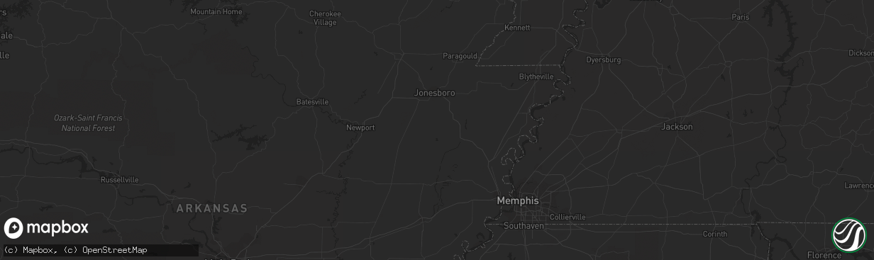 Hail map in Eudora, AR on April 18, 2013