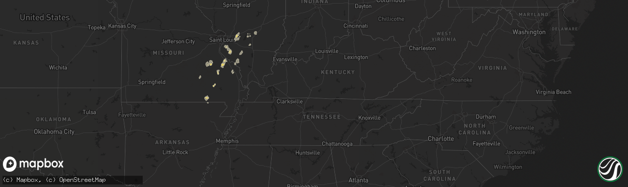 Hail map on April 18, 2013