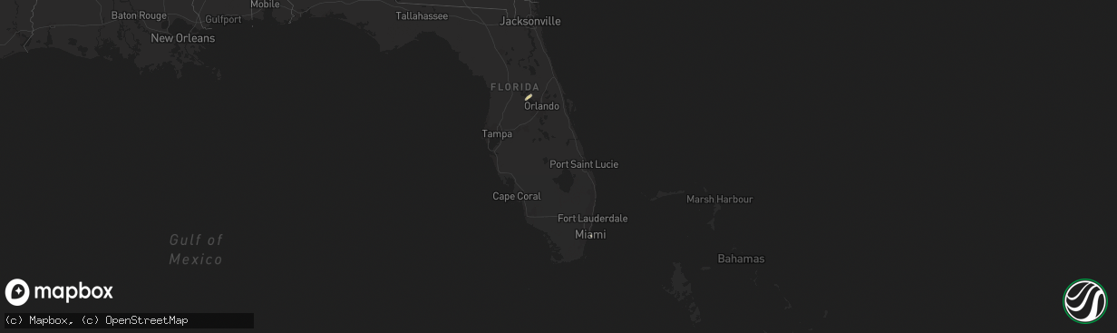 Hail map in Florida on April 18, 2014