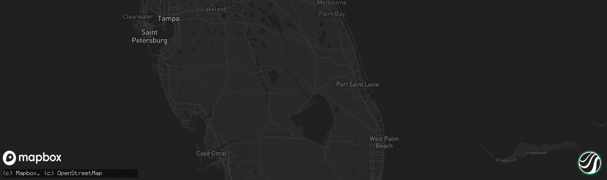 Hail map in Howey In The Hills, FL on April 18, 2014