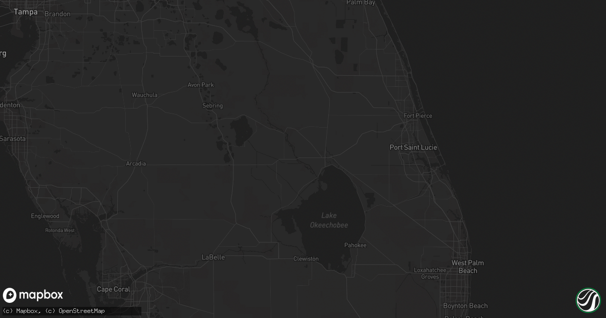 Hail map in Key Biscayne, FL on April 18, 2014