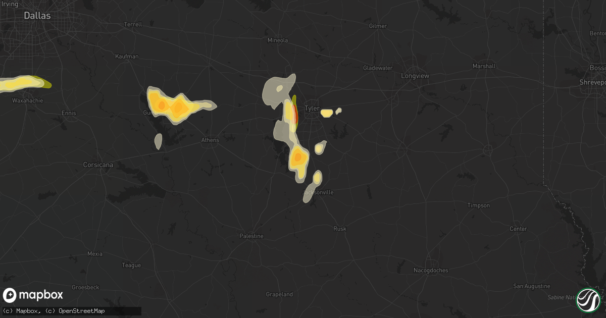 Hail map in Bullard, TX on April 18, 2015