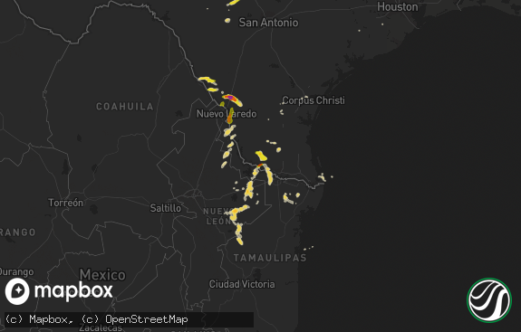 Hail map preview on 04-18-2016