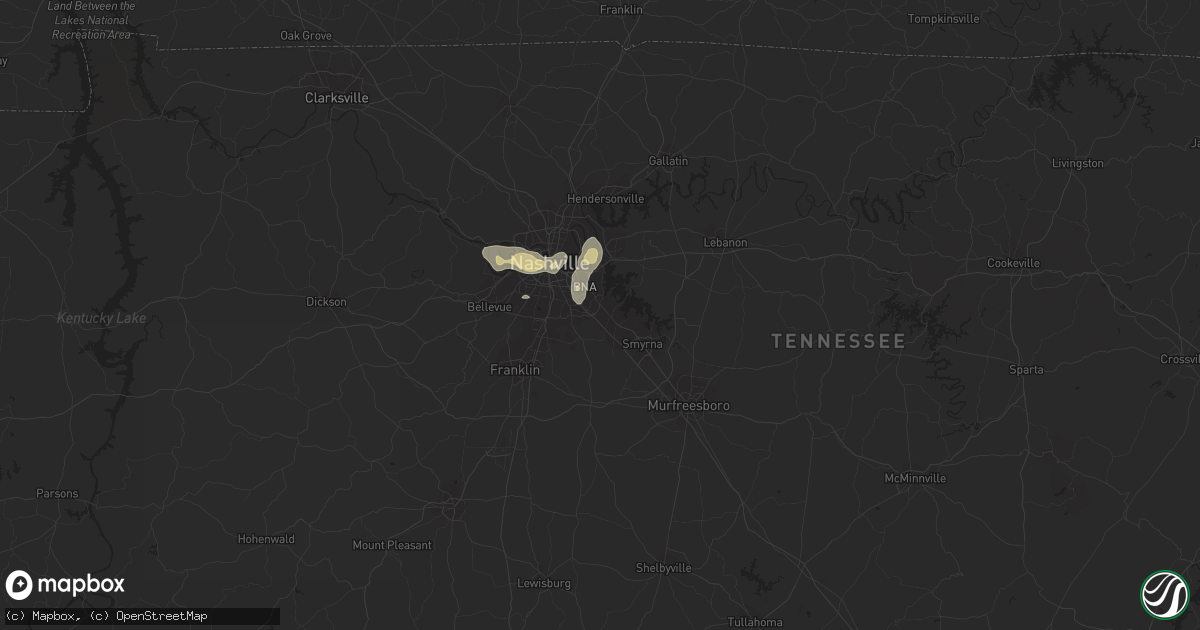 Hail map in Antioch, TN on April 18, 2017