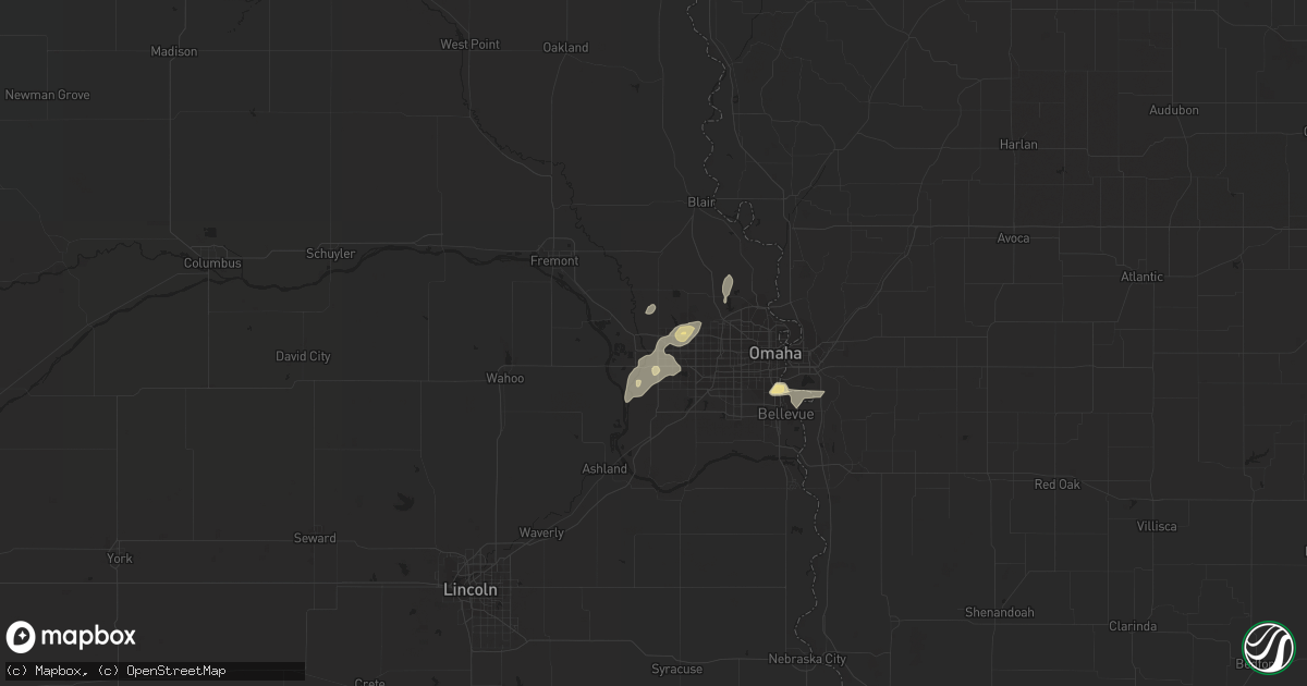 Hail map in Elkhorn, NE on April 18, 2017