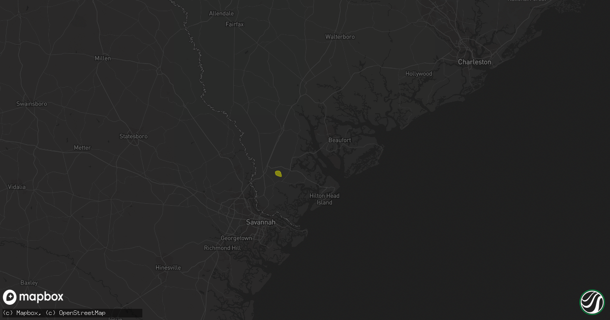 Hail map in Okatie, SC on April 18, 2017
