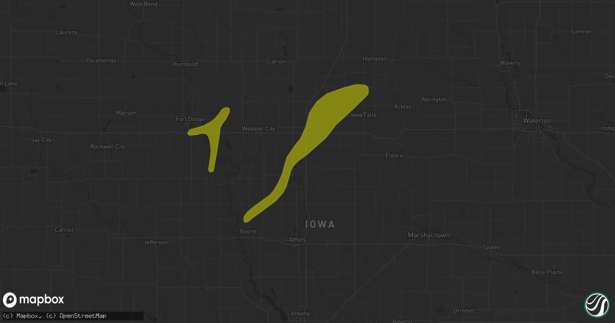 Hail map in Ellsworth, IA on April 18, 2018