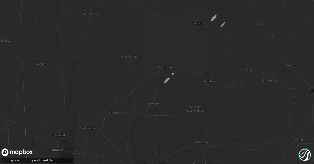 Hail map in Castleberry, AL on April 18, 2019