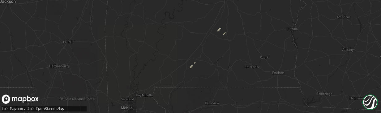 Hail map in Evergreen, AL on April 18, 2019