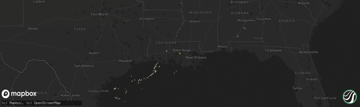 Hail map on April 18, 2019