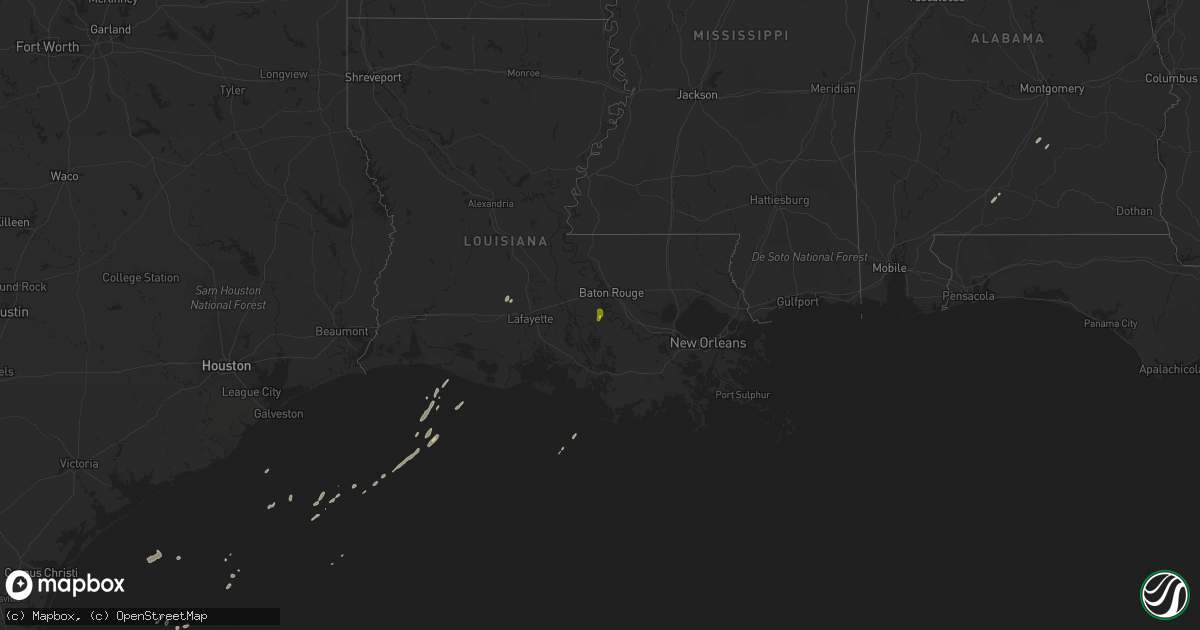 Hail map on April 18, 2019