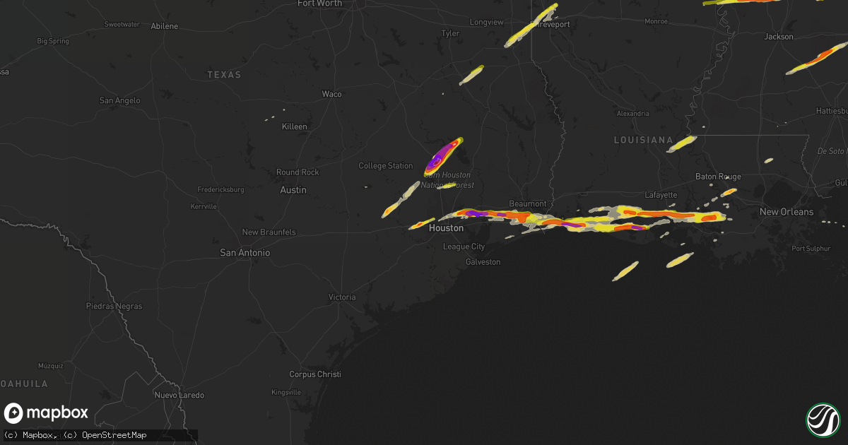 Hail map on April 18, 2020