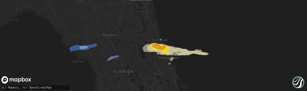 Hail map in Bunnell, FL on April 18, 2021