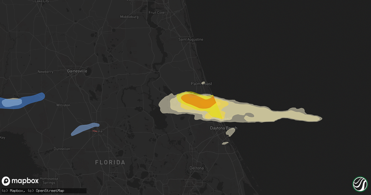 Hail map in Bunnell, FL on April 18, 2021