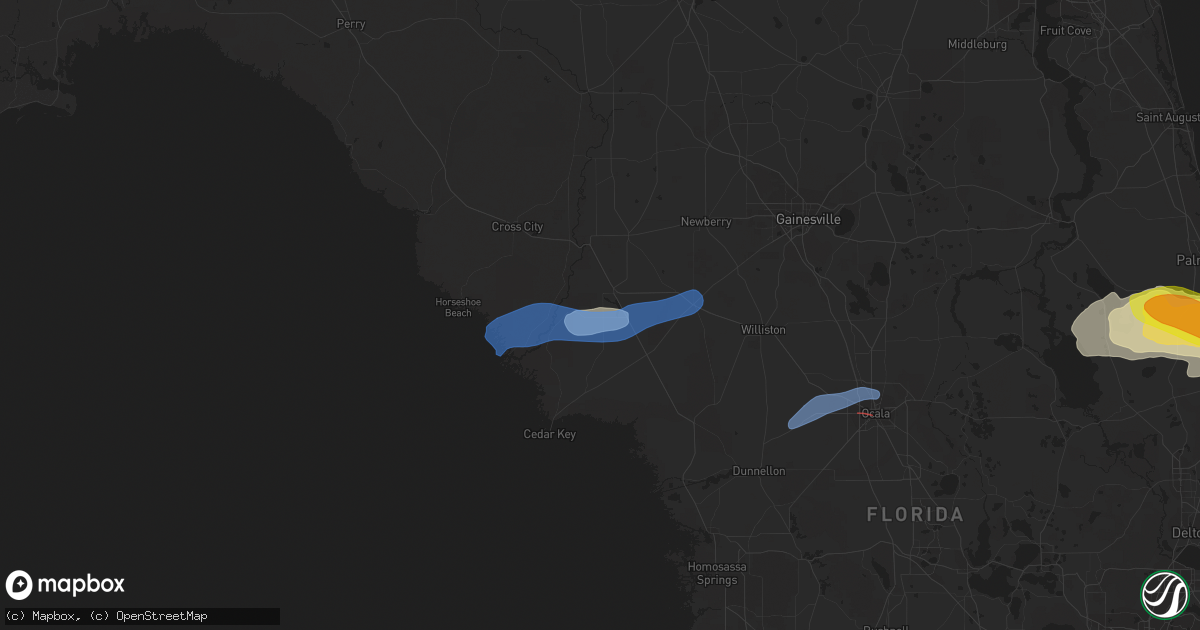 Hail map in Chiefland, FL on April 18, 2021