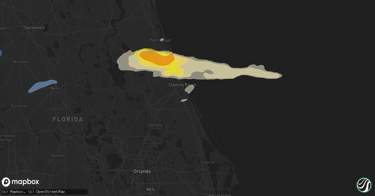 Hail map in Port Orange, FL on April 18, 2021