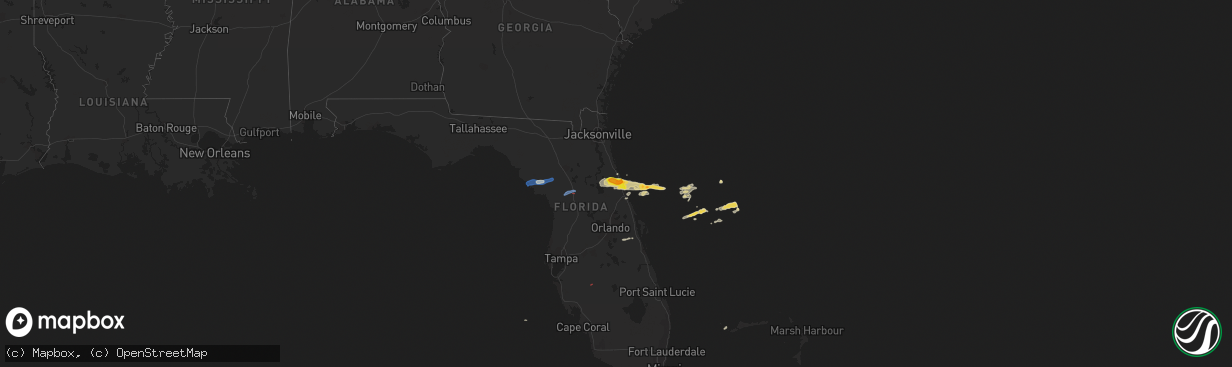 Hail map on April 18, 2021