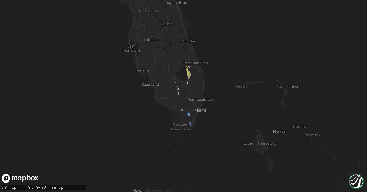 Hail map in Florida on April 18, 2022